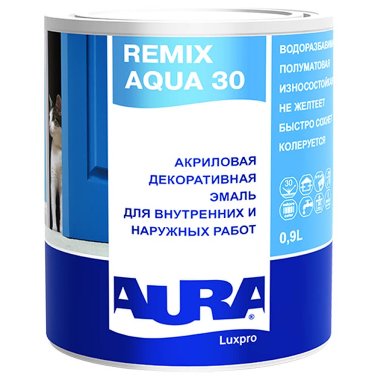 Эмаль AURA Luxpro Remix Aqua 30